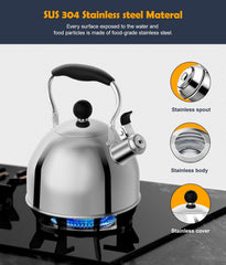 AMFOCUS tea kettle lid detail shows secure self-sealing design.
