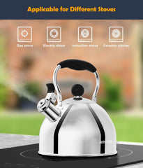 AMFOCUS kettle whistle action signals boiling clearly.