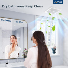 Amico ceiling-mounted retrofit fan designed to fit between joists.