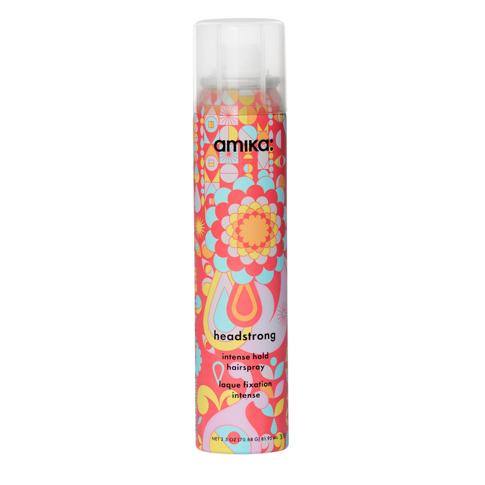 Amika Headstrong bottle pour shows easy control for quick styling.