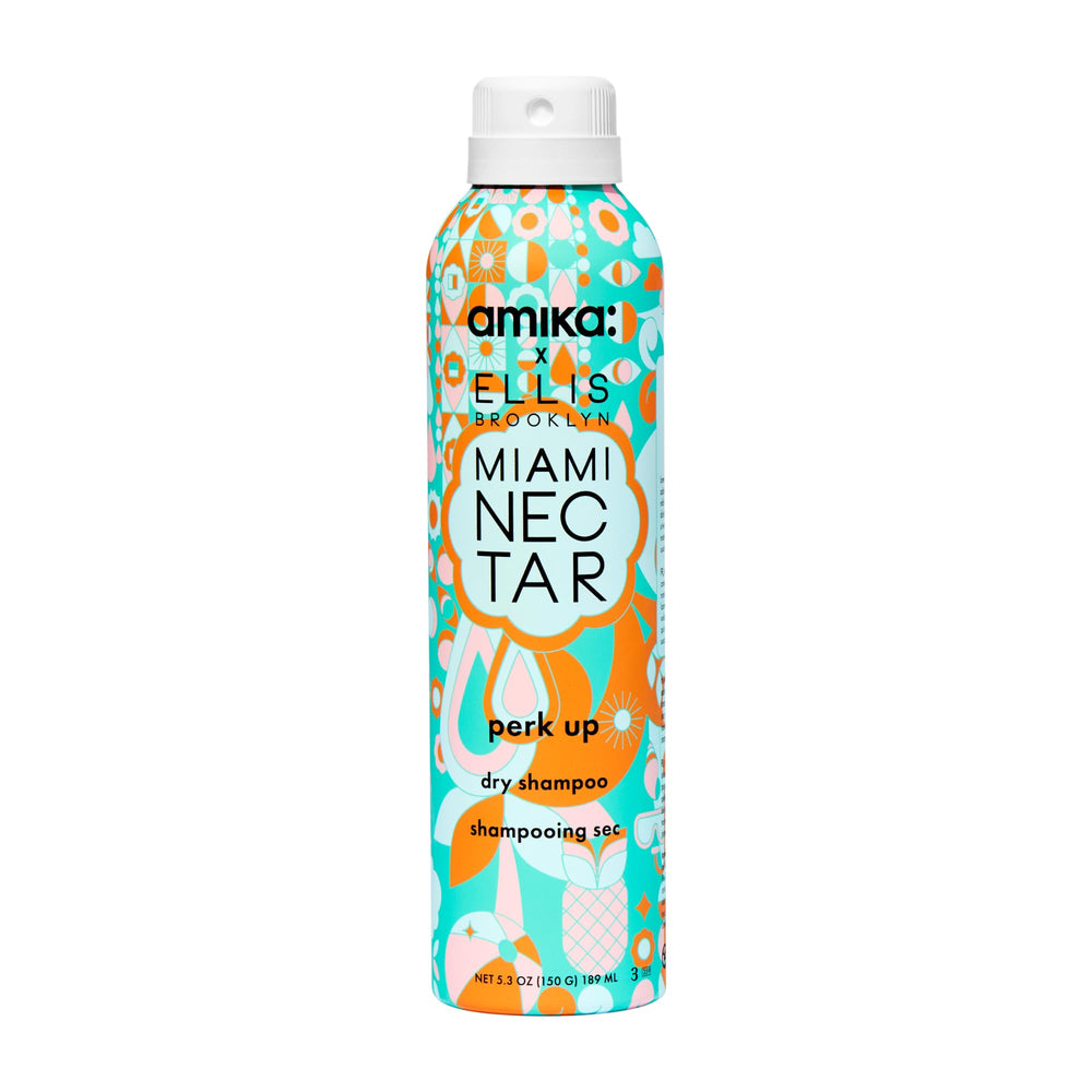 Amika Miami Nectar Perk Up dry shampoo bottle for quick refresh.