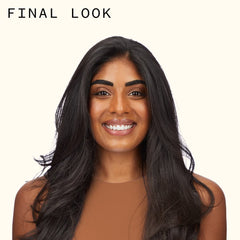 Amika Plus Size Perfect Body Hair Mousse applied to damp hair boosts volume and bounce.