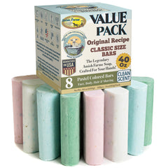 Amish Farms blue bar in hand easy grip for comfortable cleansing