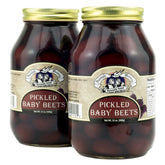 Amish Wedding pickled baby beets jar side view; versatile pantry staple for salads