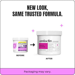 AmLactin Crepe Firming Cream texture close-up highlighting a rich, non-greasy formula.