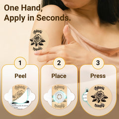 Amolyfe Libre 3 hypoallergenic waterproof adhesive stays secure on sensitive skin