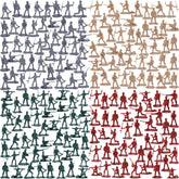 AMOR PRESENT army men 120pcs set for imaginative battles on any table