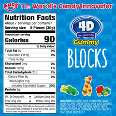 AMOS 4D gummy blocks 4-hole bricks ideal for playful builds and party decor