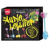 Amos TastySounds hiphop lollipop front box, gift-ready candy with music vibes.