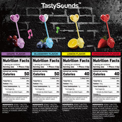 Amos TastySounds hiphop lollipop variety flavors, colorful tasting experience with beats.