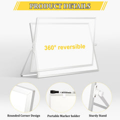 AMUSIGHT desktop stand whiteboard enables easy tabletop planning.