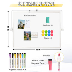 AMUSIGHT eight-color magnetic markers for smooth, colorful notes.