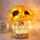 AMWGIMI Sunflowers Lamp front view with warm ambient glow for cozy spaces