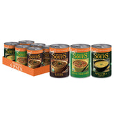 Amy's Light in Sodium Lentil Vegetable soup cans ready for quick lunches