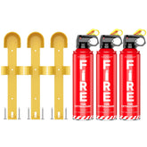 AmzBoom kitchen-ready 3-pack fire extinguishers, compact and portable.