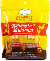 Amzey Fresh Mealworms in an 8.4 oz bag deliver clean, easy feeding.