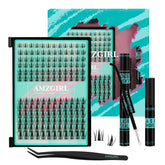 AMZGIRL LASH Manga clusters 144pcs with invisible band for natural fullness.