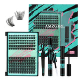 AMZGIRL LASH Midnight Kit with 144 clusters for dramatic lash looks.