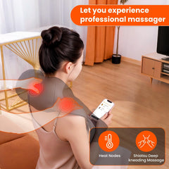 AMZPONY deep shiatsu massage with rotating nodes easing tension