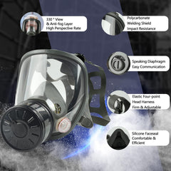 AMZYXUAN 40mm activated carbon filter for chemical and dust filtration.
