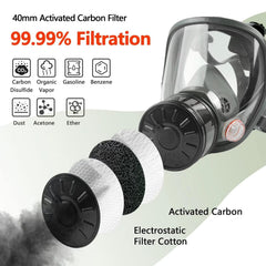 AMZYXUAN anti fog face screen maintains clear visibility during tasks.