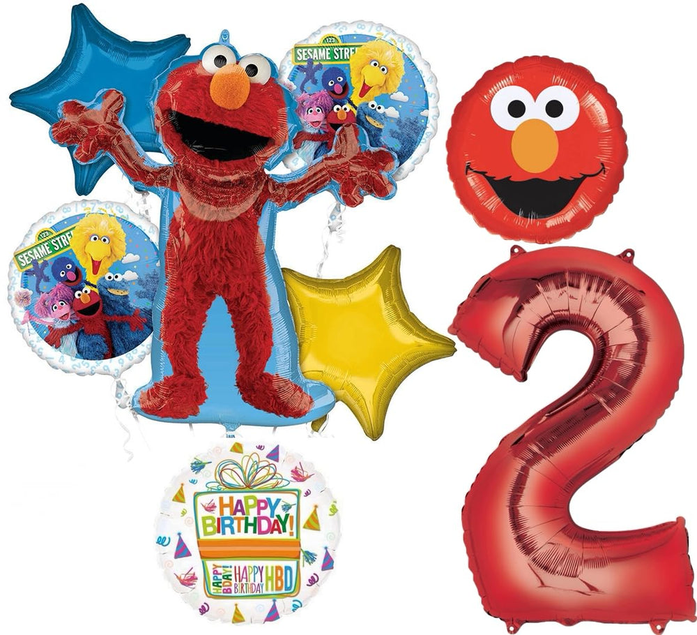 Anagram Sesame Street Elmo 32-inch full-body foil balloon ready for party decor
