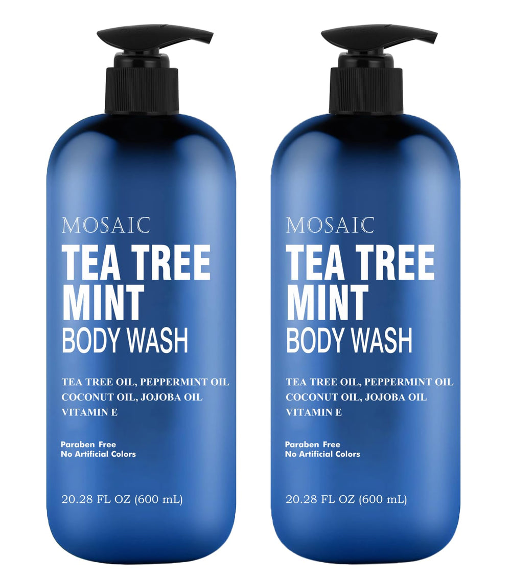 AnatoliaDaphne Tea Tree Mint Body Wash bottle for refreshing cleanse on sensitive skin.