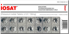 ANBEX IOSAT 130 mg tablets in bottle for emergency readiness.