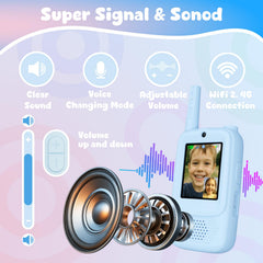 Kids using ANBURI walkie talkies outdoors for safe, private play