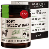 Ancestral Haven beef tallow face cream nourishes and hydrates the skin.