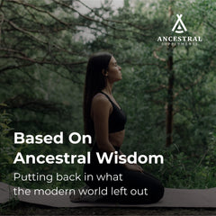 Ancestral Supplements bottle label detail notes non-GMO and third-party purity.