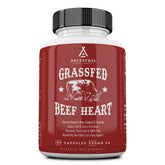 Ancestral Supplements beef heart bottle pour shows easy daily dosage for energy support