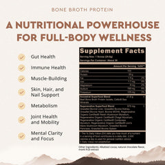 Ancestral Supplements chocolate protein powder scoop for a quick shake
