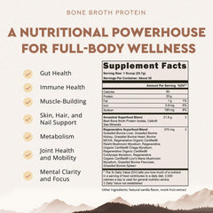 Ancestral Supplements vanilla protein scoop showing measurements for convenient servings.