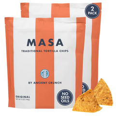 Ancient Crunch MASA chips original pack 2pk with authentic corn flavor for dips.