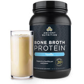 Ancient Nutrition bone broth protein vanilla 40 servings, ready for daily shakes.