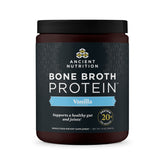 Ancient Nutrition bone broth protein powder vanilla scoop for convenient joint support potential