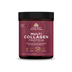 Ancient Nutrition Collagen Peptides powder in a jar for daily skin and joint support.