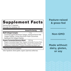 Ancient Nutrition collagen pills pour shows convenient daily intake for busy routines.