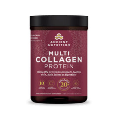 Ancient Nutrition collagen powder jar: unflavored formula for daily beauty and gut support