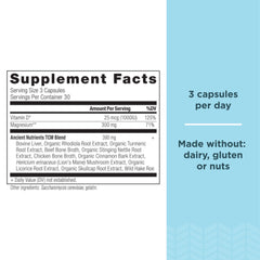 Ancient Nutrition magnesium capsules arranged for convenient daily use