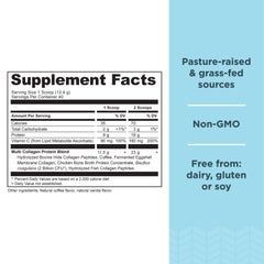 Ancient Nutrition multi collagen protein scoop close-up for easy measurement.