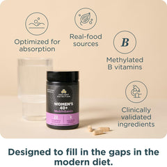 Ancient Nutrition blend and ingredients showcased, including Fo-Ti and Dong Quai.