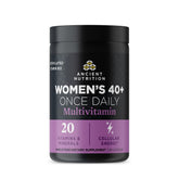 Ancient Nutrition Women’s 40+ multivitamin bottle demonstrates daily bone and energy support.