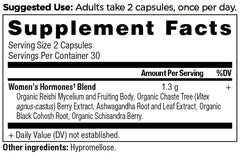 Package label of Ancient Nutrition Women's Hormones with gluten-free note