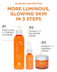 Pump-action Enlighten Serum showing easy daily application