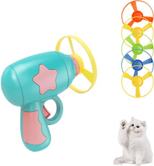 Andiker cat fetch toy disc launcher for indoor play and chasing