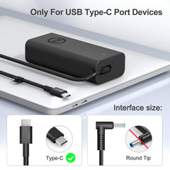 Andingker travel-friendly 65W USB-C Dell charger reduces luggage weight.