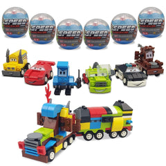 Anditoy eggs reveal a sports car for fast-paced play sessions.