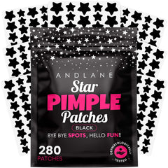 Andlane star pimple patches pack featuring playful black stars for spot care